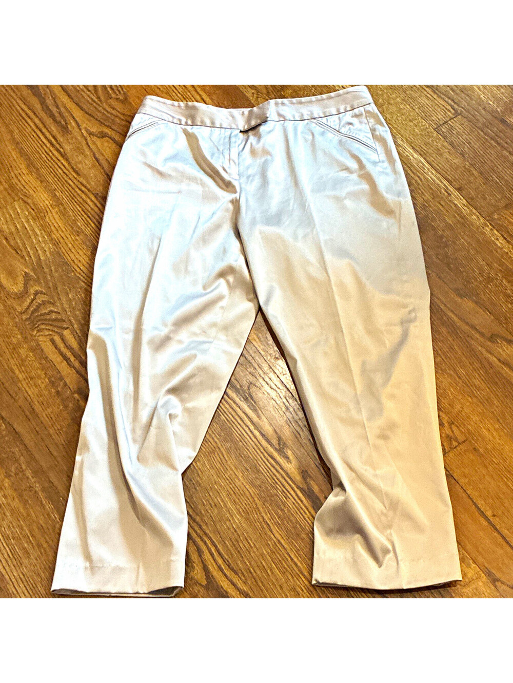 Alfani Women's Dress Pants Beige Polyester/Cotton Regular Size Type Dry Clean